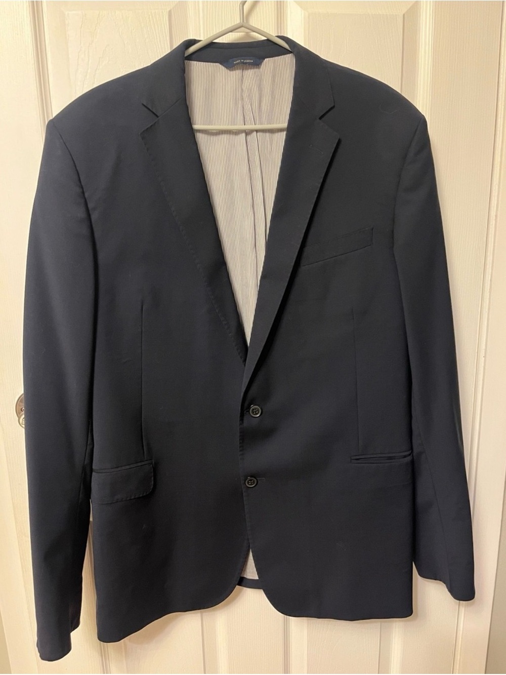 Brooks Brothers Explorer Navy Blue Wool Stretch Blazer Jacket 46L